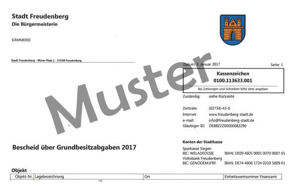Muster Bescheidlayout 2017