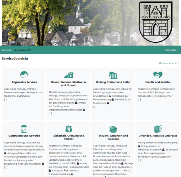 Im B�rgerservice-Portal sind s�mtliche elektronisch verf�gbaren Dienstleistungen und Formulare der Kommune zu finden, erg�nzt um Services anderer Beh�rden.