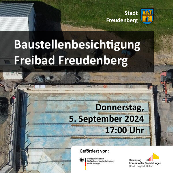 Baustellenbesichtigung Freibad