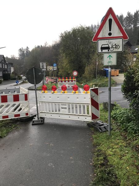 Sperrung Asdorftalradweg